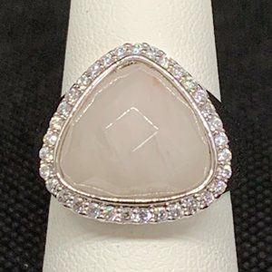 RS Covenant #6423 Designer Silver Rhodium Sparkling Cubic Zirconia Ring Size 7